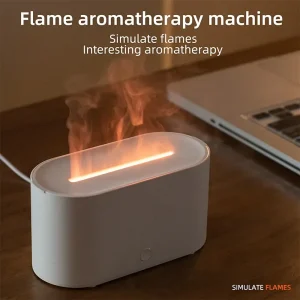 Colorful Simulation Flame Aromatherapy Machine Desktop Home Office USB Air Humidifier Aromatherapy Machine
